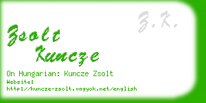zsolt kuncze business card